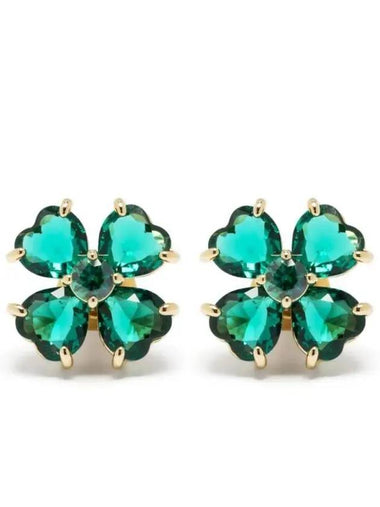 Idyllia Stud Earrings Green - SWAROVSKI - BALAAN 1