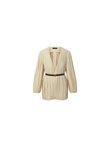 Draped Pinstripe Jacket Ecru - LOUIS VUITTON - BALAAN 1