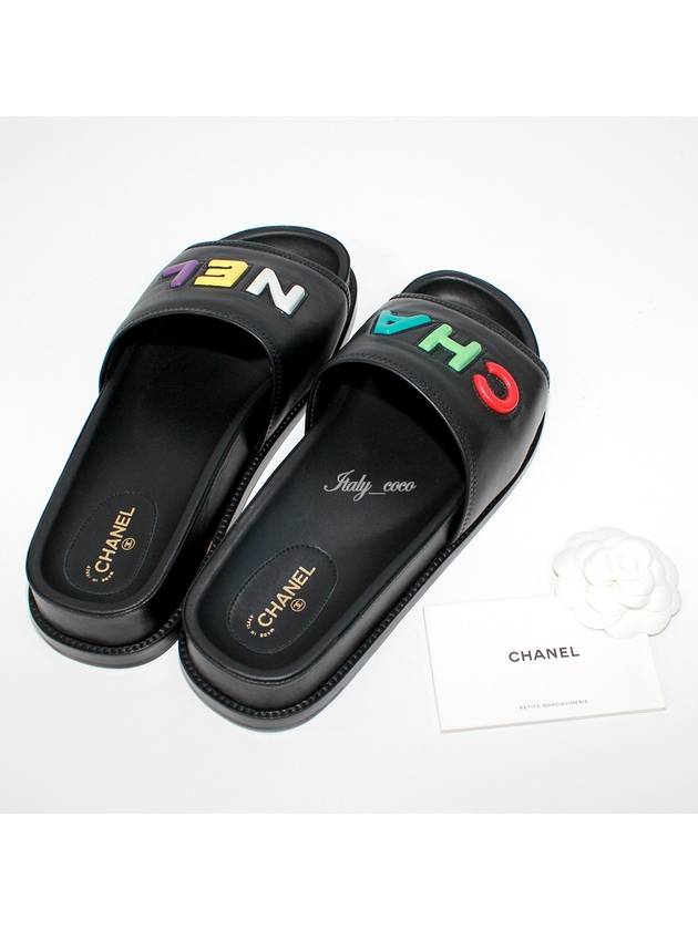 Mule Lambskin Black Multicolor - CHANEL - BALAAN 6