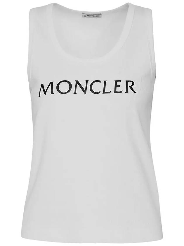 Logo Print Sleeveless White - MONCLER - BALAAN 3