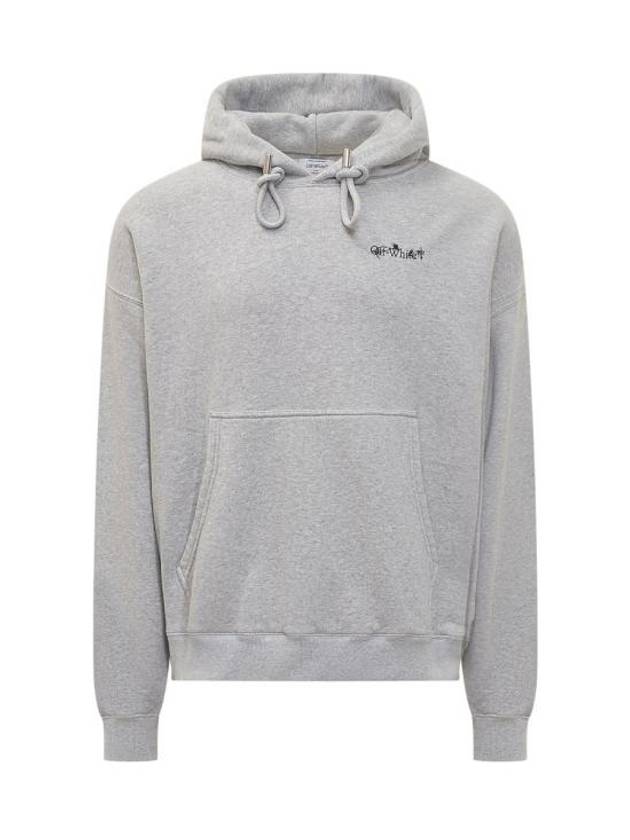 Arrow Logo Cotton Hoodie Grey - OFF WHITE - BALAAN 1