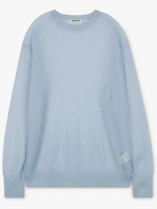 Men's mohair light blue knit A23SP02FG LIGHTBLUE - AURALEE - BALAAN 2