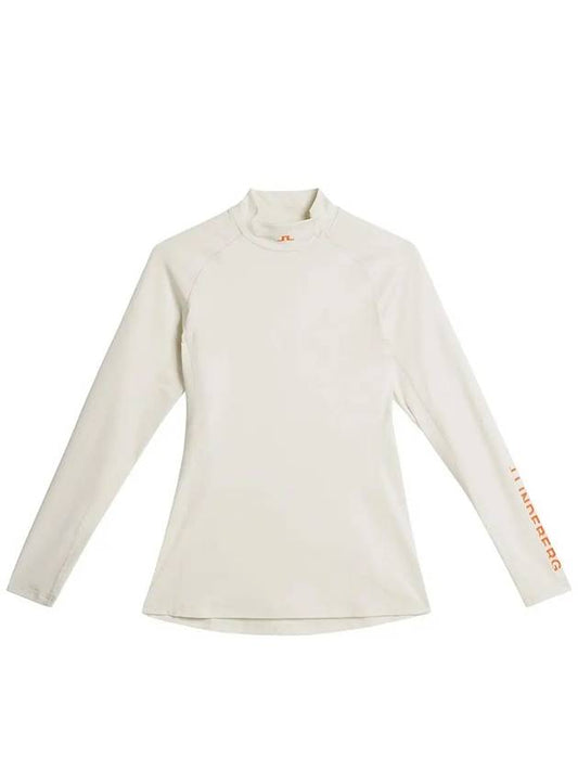 Asa Logo Print Long Sleeve T-Shirt Almond Milk - J.LINDEBERG - BALAAN 2