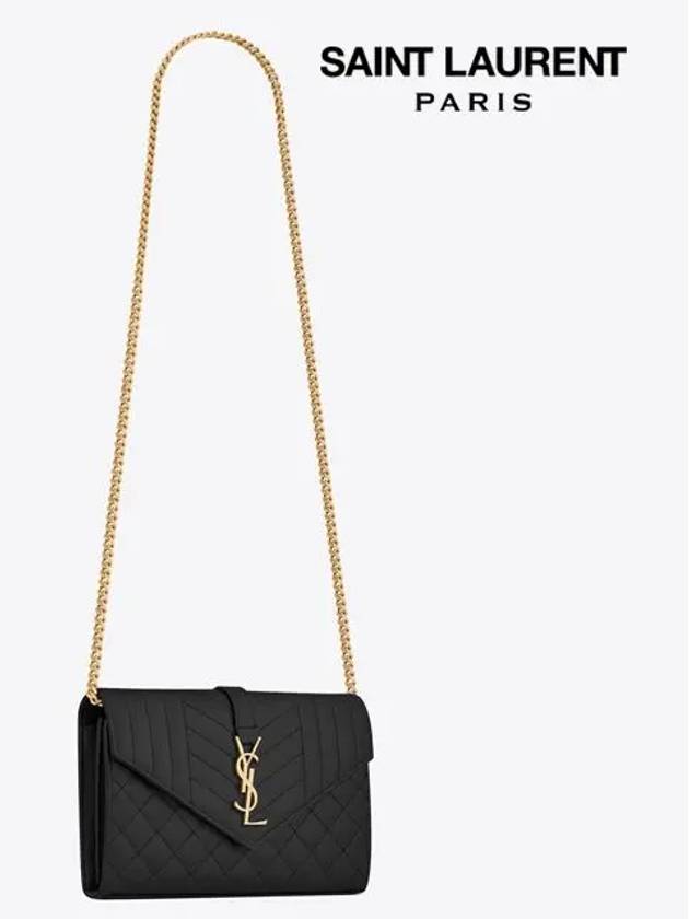 Cassandre Monogram Chain Cross Bag Black - SAINT LAURENT - BALAAN 8