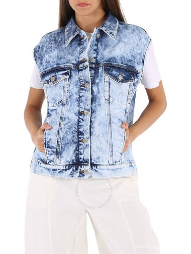 Stella McCartney Ladies Vintage Washed Denim Gilet, Brand Size 40 (US Size 6) - STELLA MCCARTNEY - BALAAN 1