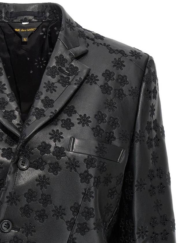 Comme Des Garçons Embroidery Single-Breasted Blazer - COMME DES GARCONS - BALAAN 3