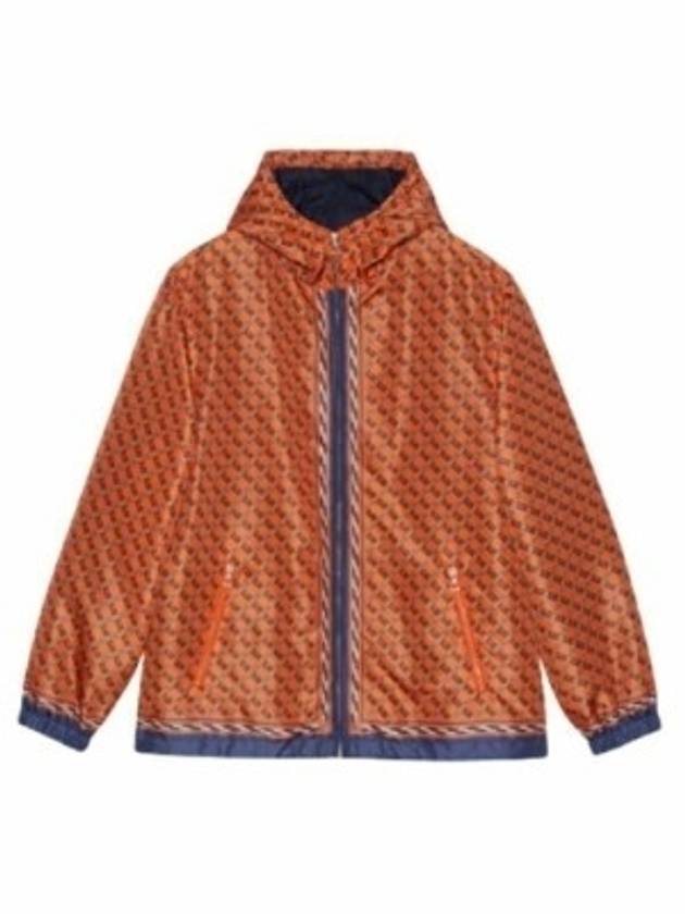 Logo Pattern Hooded Jacket Orange - GUCCI - BALAAN 2