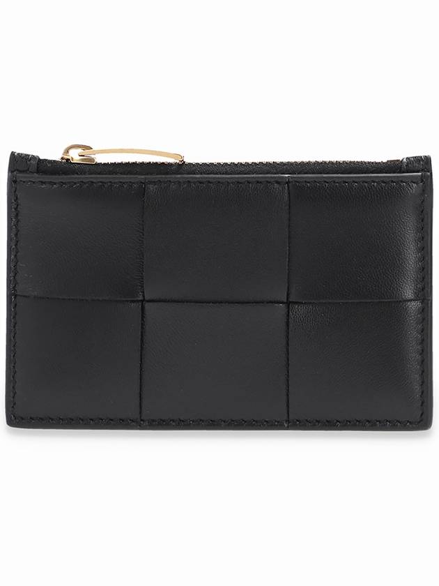 Intrecciato Zipper Card Wallet Black - BOTTEGA VENETA - BALAAN 2