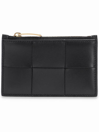 Intrecciato Zipper Card Wallet Black - BOTTEGA VENETA - BALAAN 2