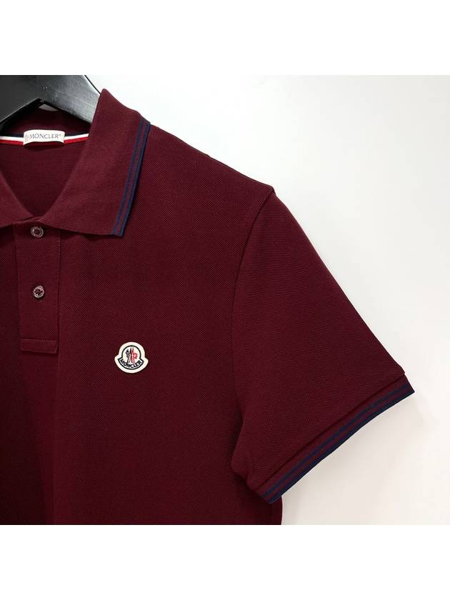 Short sleeve collared t shirt burgundy size S - MONCLER - BALAAN 5