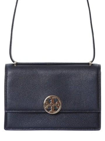 MILLER gold logo pebbled shoulder bag 154703 001 - TORY BURCH - BALAAN 1