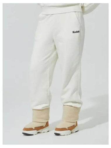 KODAK Apparel Rainbow Semi Overfit Jogger Pants IVORY - KODO - BALAAN 1