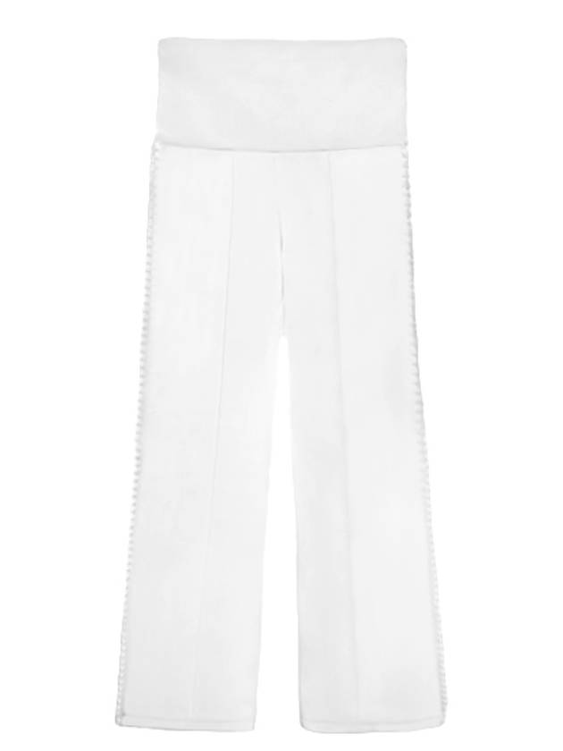 Women's Casual Bead Strass Palazzo Slacks White - PHILIPP PLEIN - BALAAN 2