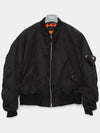 Re-Nylon Bomber Jacket Black - PRADA - BALAAN 3