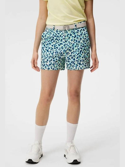 Women s Gwen Print Shorts Leopard Aruba Blue GWPA09305 O495 - J.LINDEBERG - BALAAN 2