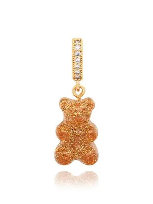 Haribo NOSTALGIA BEAR 24K PAVE CONNECTOR Cubic Pendant Resin Charm - CRYSTAL HAZE - BALAAN 1