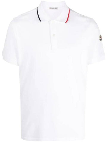 Logo Applique Polo Shirt White - MONCLER - BALAAN 1