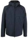 Men's Soft Shell Pure Insulation Technology Primaloft Hooded Jacket Navy - STONE ISLAND - BALAAN 3