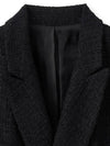 Pencey Tweed Double-Breasted Coat Black - NOIRER - BALAAN 5