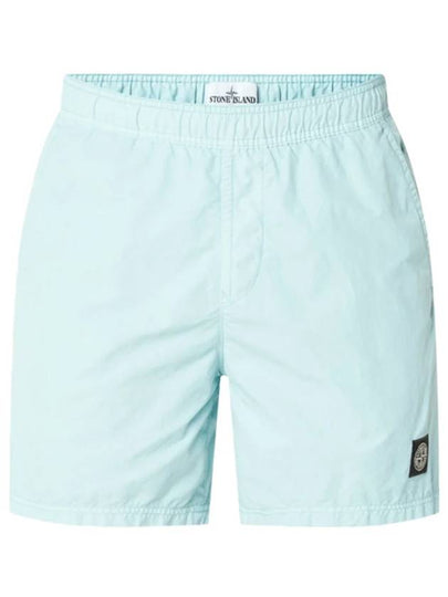 Logo Patch Brushed Nylon Swim Shorts Sky - STONE ISLAND - BALAAN 2