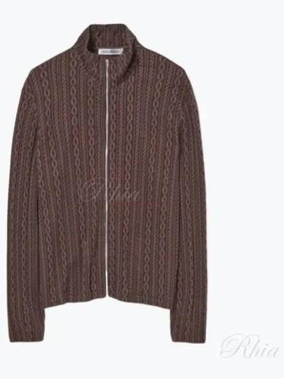 Shrunken Jacquard Cardigan Brown - OUR LEGACY - BALAAN 2