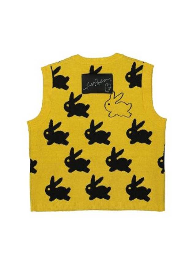 Allover Bunny Sleeveless Knit Top Yellow - JW ANDERSON - BALAAN 2