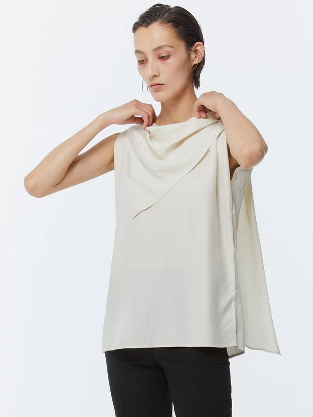 DRAFFED SLEEVELESS TOP IVORY - KIMDOH - BALAAN 1