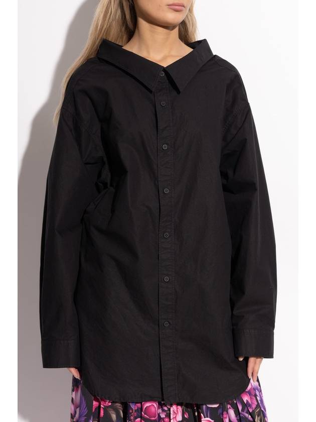 Balenciaga Asymmetrical Cut Shirt, Women's, Black - BALENCIAGA - BALAAN 3