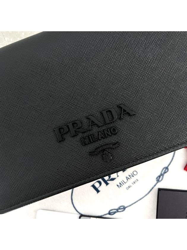 Saffiano black logo cross bag 1BP012 - PRADA - BALAAN 4