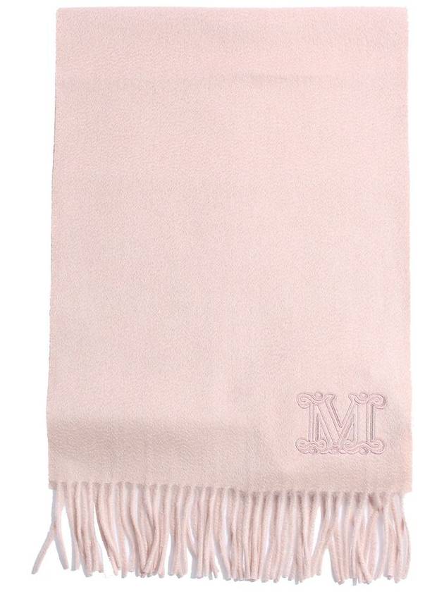 Embroidered Logo Scarf Pink - MAX MARA - BALAAN 2