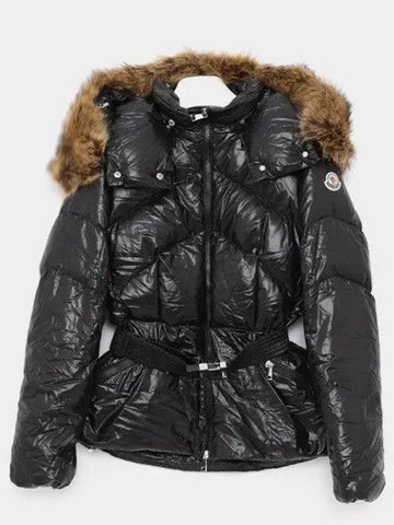 Letty patch logo hooded fur padded women s jacket 1A00101 68950 999 LAITUE 1043906 - MONCLER - BALAAN 1