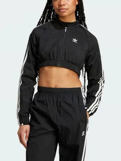 Slim Crop Woven Track Jacket Black - ADIDAS - BALAAN 2