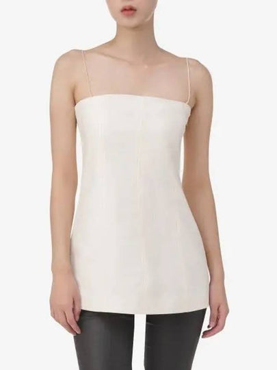 Slip zip up square neck tank top N04HW501 - HELMUT LANG - BALAAN 2