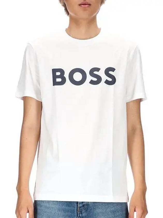 Logo Short Sleeve T-Shirt White - HUGO BOSS - BALAAN 2