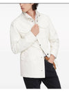 Stand-Up Collar Linen Blend Coat Offwhite - BRUNELLO CUCINELLI - BALAAN 3