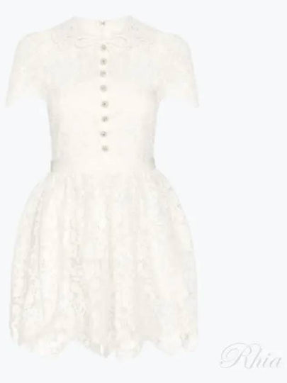 Women's Cord Lace Mini Dress White - SELF PORTRAIT - BALAAN 2