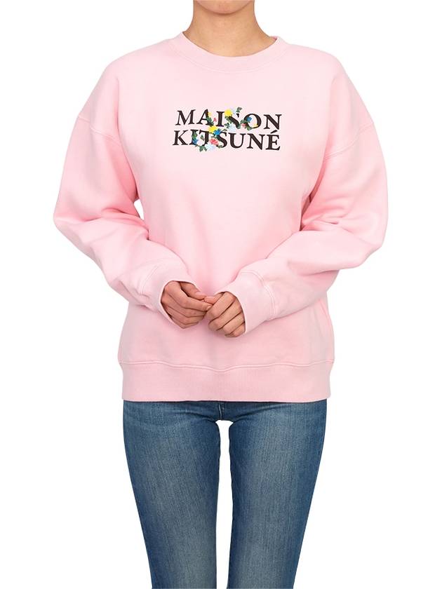 Flowers Comfort Sweatshirt Pink - MAISON KITSUNE - BALAAN 6