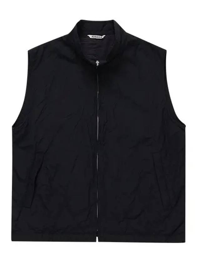 A24SV02WP BLACK High Count Wool Poplin Men s Vest - AURALEE - BALAAN 5