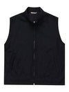 A24SV02WP BLACK High Count Wool Poplin Men's Vest - AURALEE - BALAAN 2