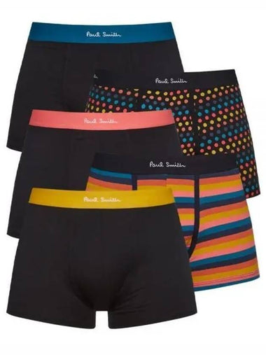 Logo Waistband Set 5 Pack Briefs Black - PAUL SMITH - BALAAN 1