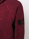 Wappen Tie-Dye Brushed Hoodie Burgundy - STONE ISLAND - BALAAN 3