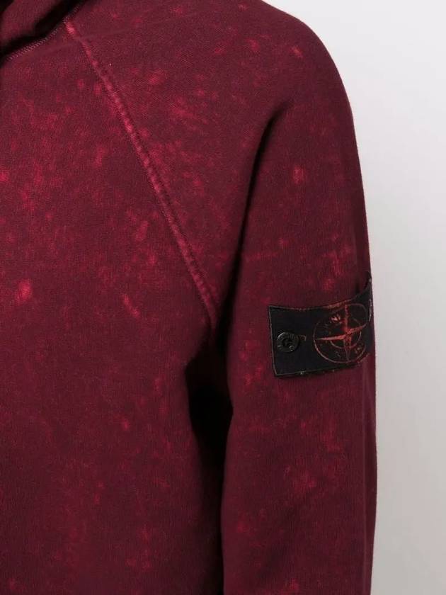 Men's Acid Wash Hood Burgundy - STONE ISLAND - BALAAN.