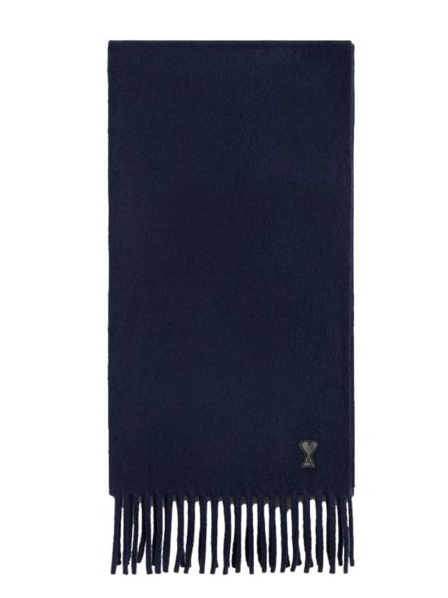 Muffler Scarf USF421AW0059 4011 NAVY BLUE - AMI - BALAAN 1