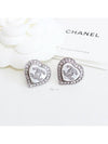 stud earrings metal strass silver pearly white crystal - CHANEL - BALAAN 3