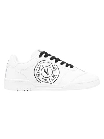 Brooklyn V Emblem Low Top Sneakers White - VERSACE - BALAAN 1