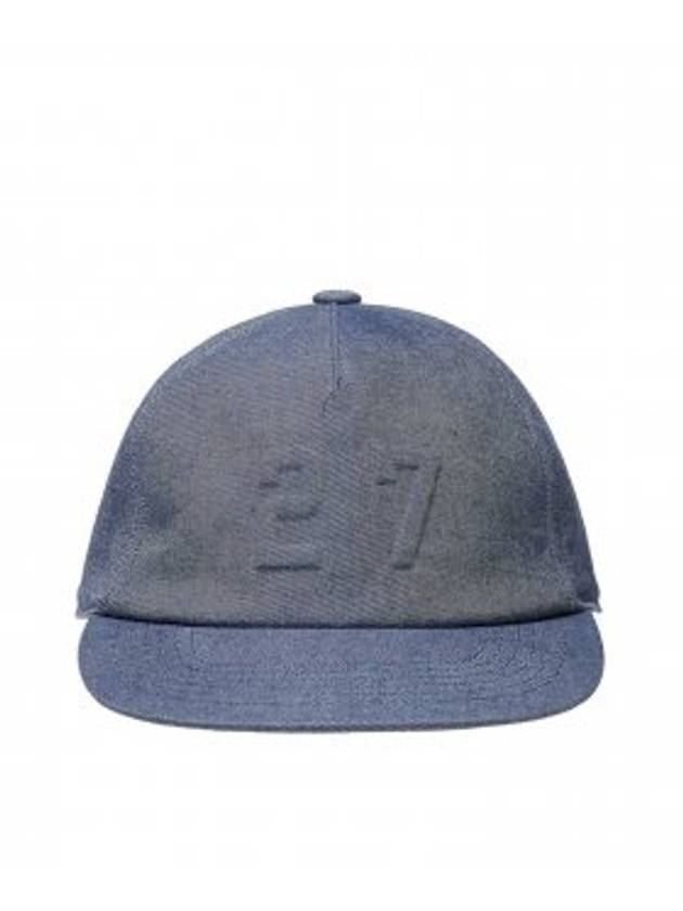 27 Logo Cotton 5 Panel Ball Cap Blue - YCW - BALAAN 1