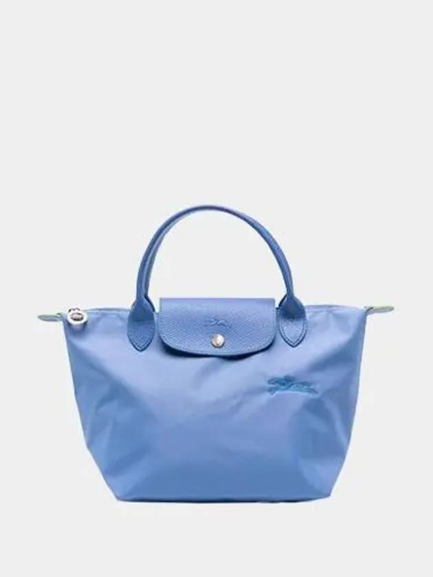 Longchamp Le Pliage Green Small Top Handle Bag Cornflower L1621919P82 - MAISON KITSUNE - BALAAN 1