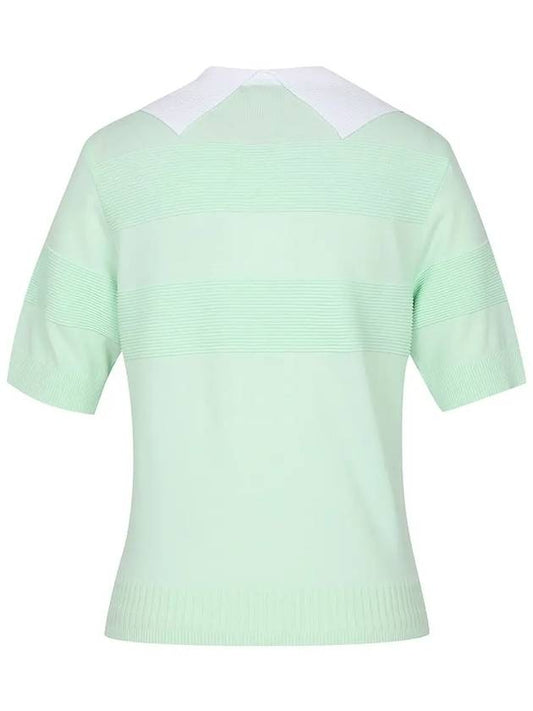 color combination tissue modified collar short sleeve knit TWSRM6121 820 - TAYLORMADE - BALAAN 2