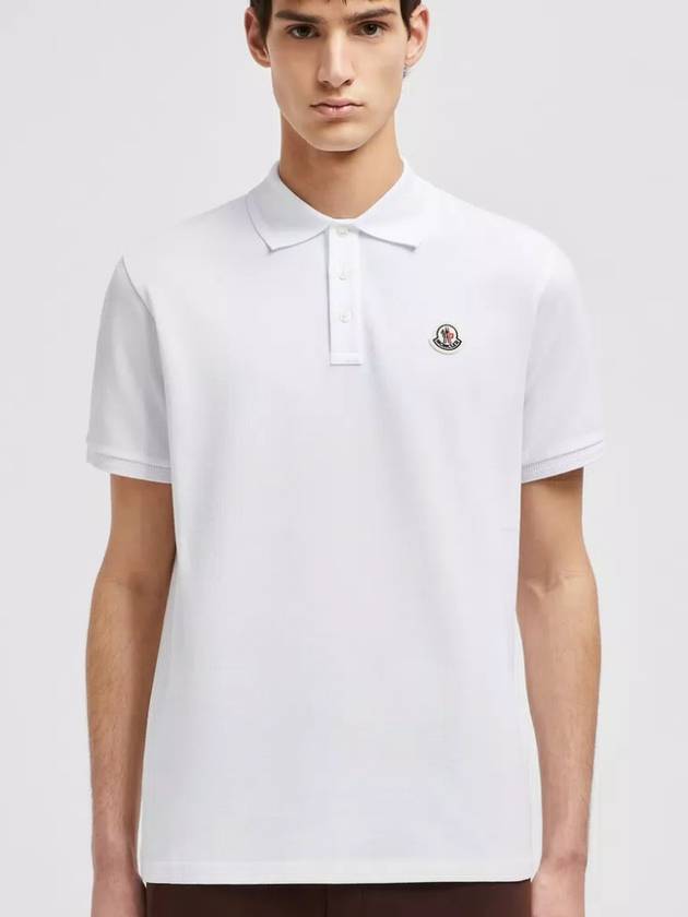 Logo patch short sleeve PK shirt white - MONCLER - BALAAN 4