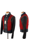 Leather Sleeve Woolen Quilted Vest - DSQUARED2 - BALAAN 3